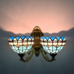 Wandleuchte im Tiffany-Stil...